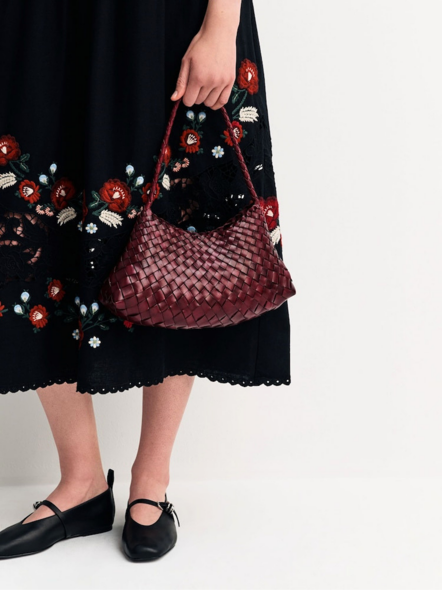 Jada Handcrafted Bag in Deep Burgundy