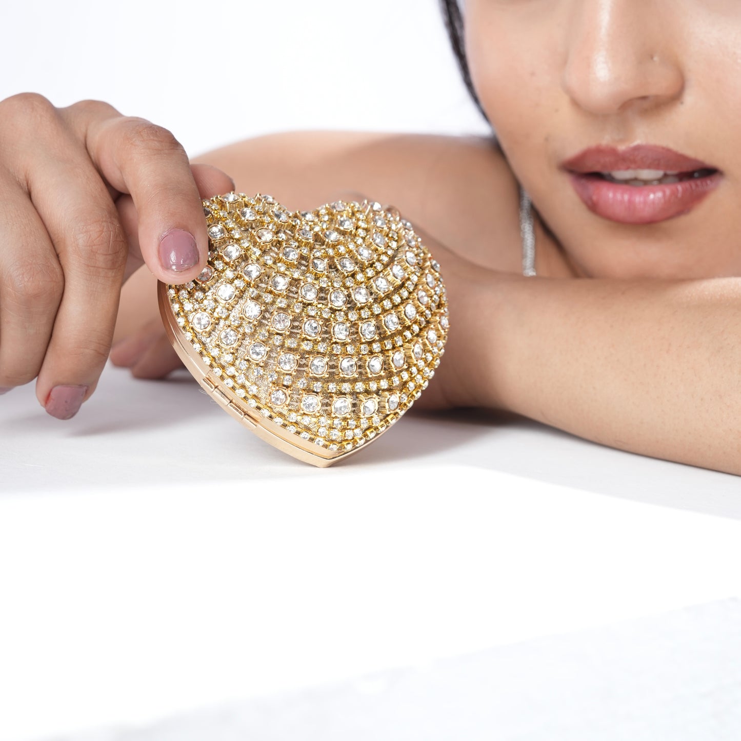 Avya Clutch Bag in Silver - Idaya Luxe