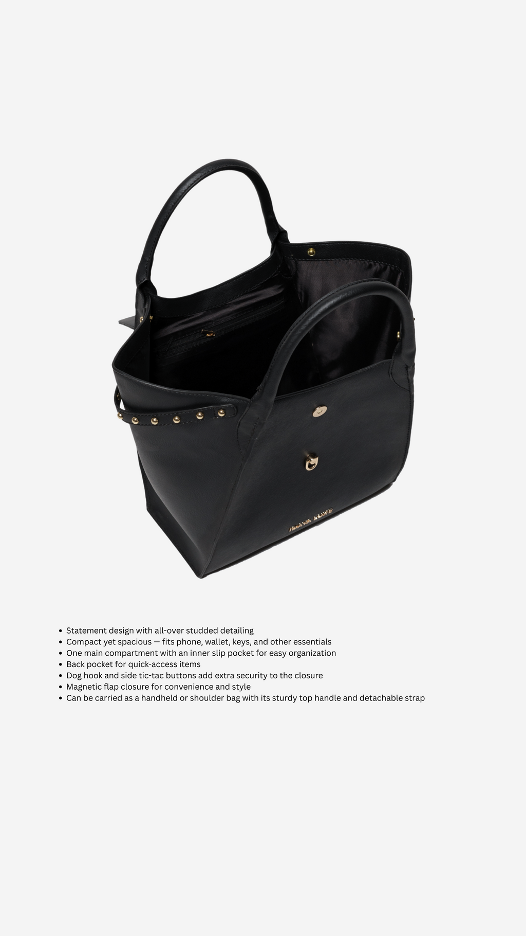 Jada Studded Bag in Black