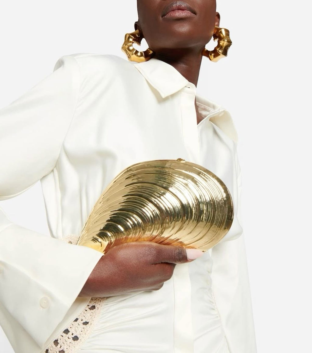 Zyra Clutch Bag in Golden - Idaya Luxe