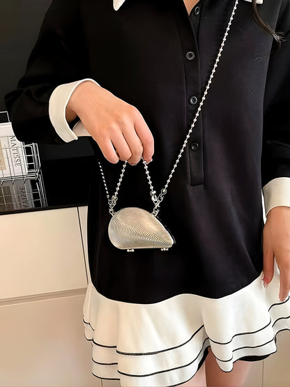 Micro Zyra Clutch in Silver