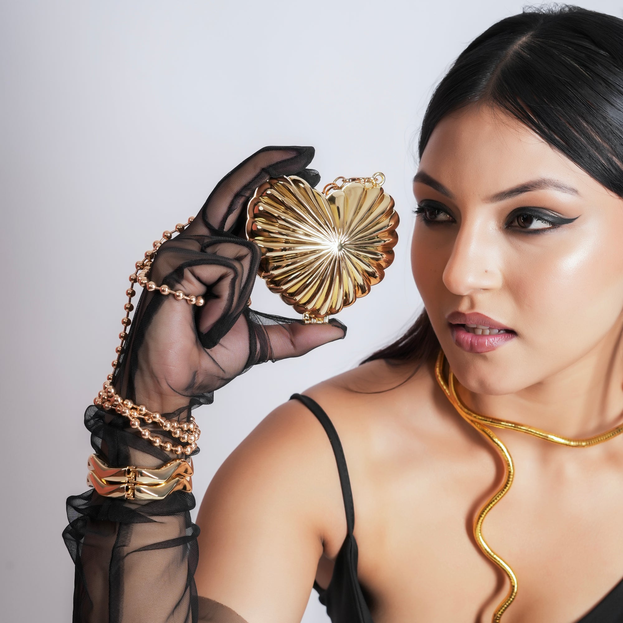 Amour Clutch in Golden - Idaya Luxe