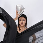 Zyra Clutch Bag in Silver - Idaya Luxe