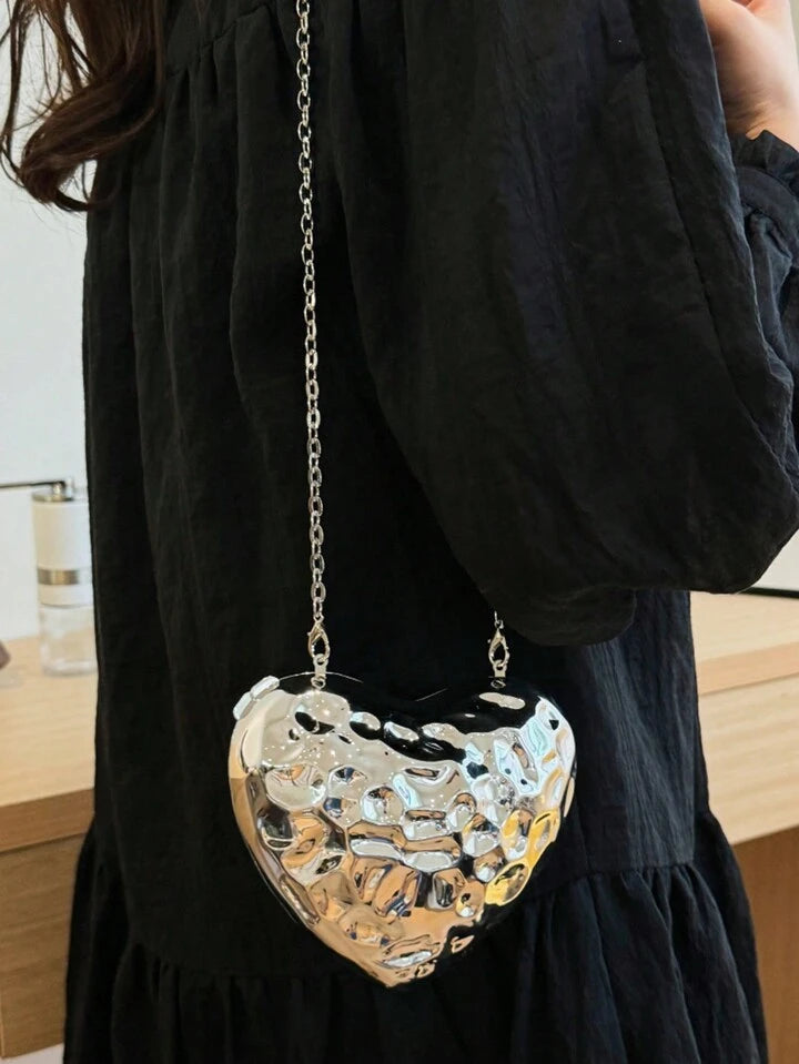 Cheri Clutch in Silver - Idaya Luxe