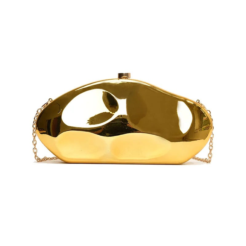 Oro Clutch Bag in Golden