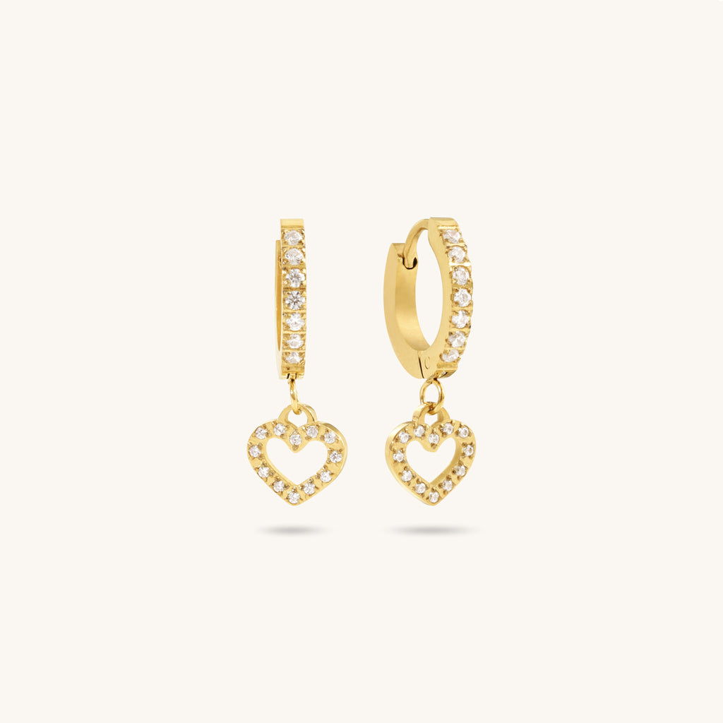 Nira Heart Earrings