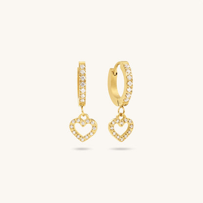 Nira Heart Earrings