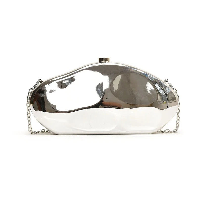 Oro Clutch Bag in Silver