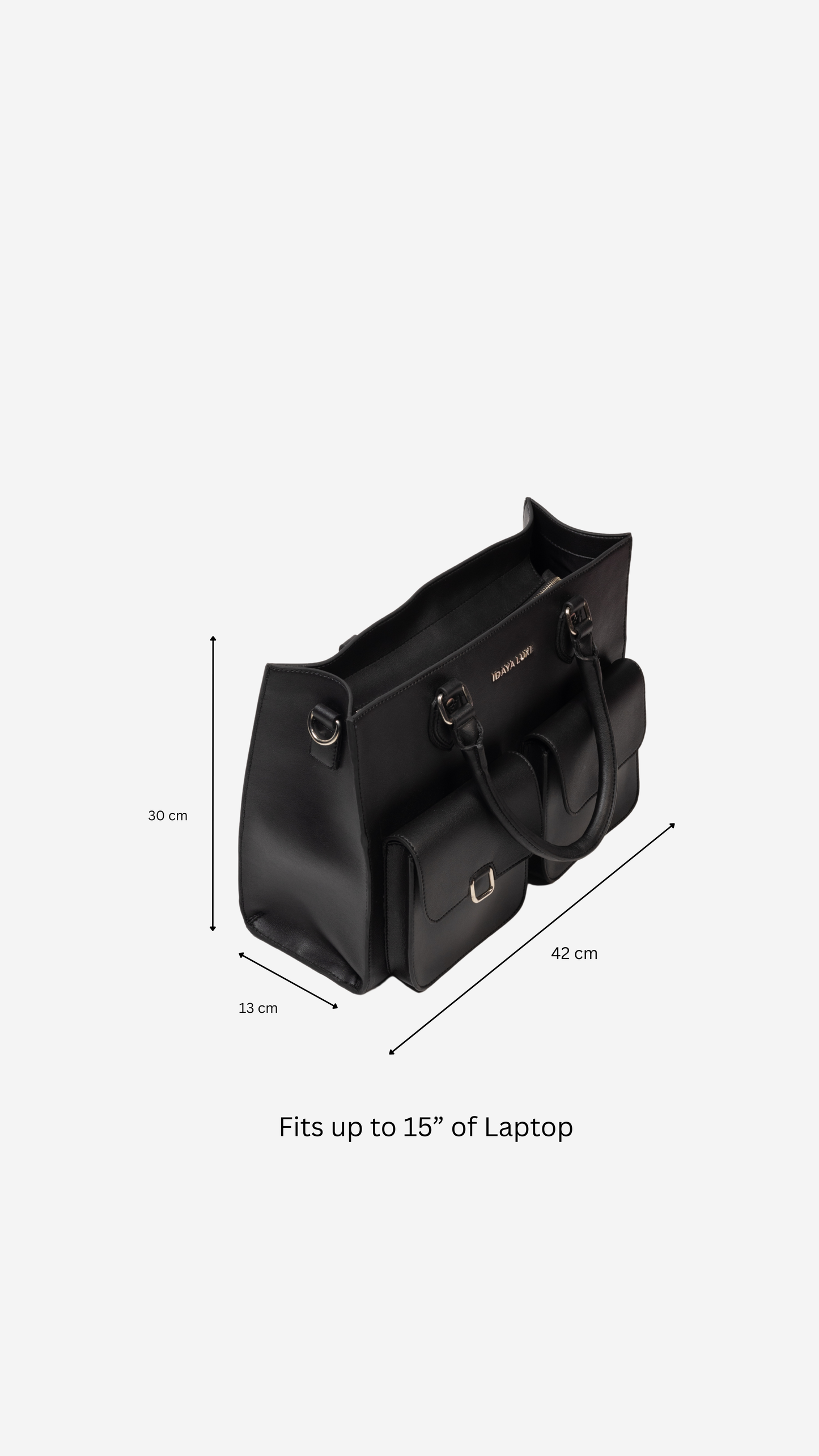 Juno Work Tote in Black - Idaya Luxe