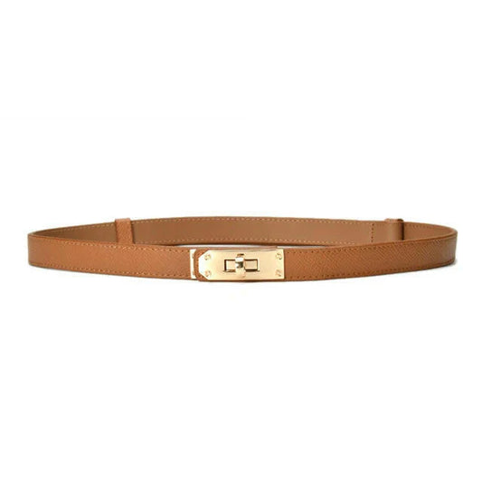Zia Lock Belt in Brown - Idaya Luxe