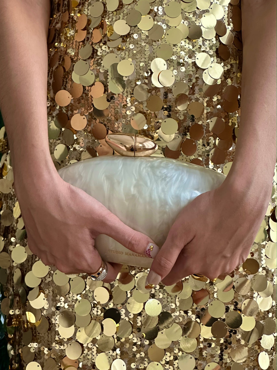Ira Clutch Bag in White - Idaya Luxe