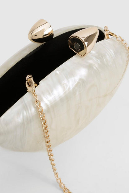 Ira Clutch Bag in White - Idaya Luxe