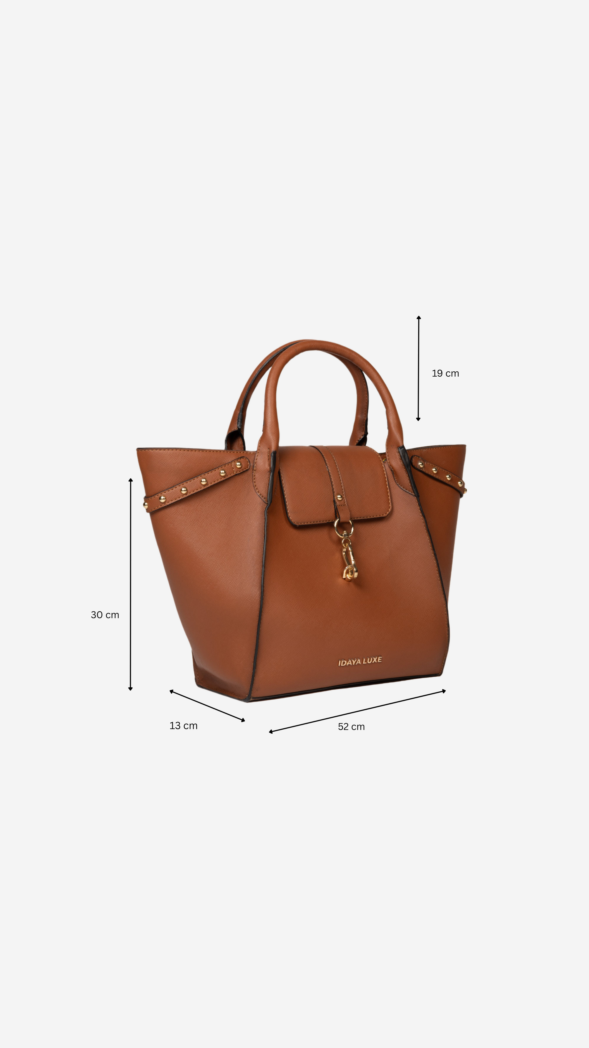 Jada Studded Bag in Brown
