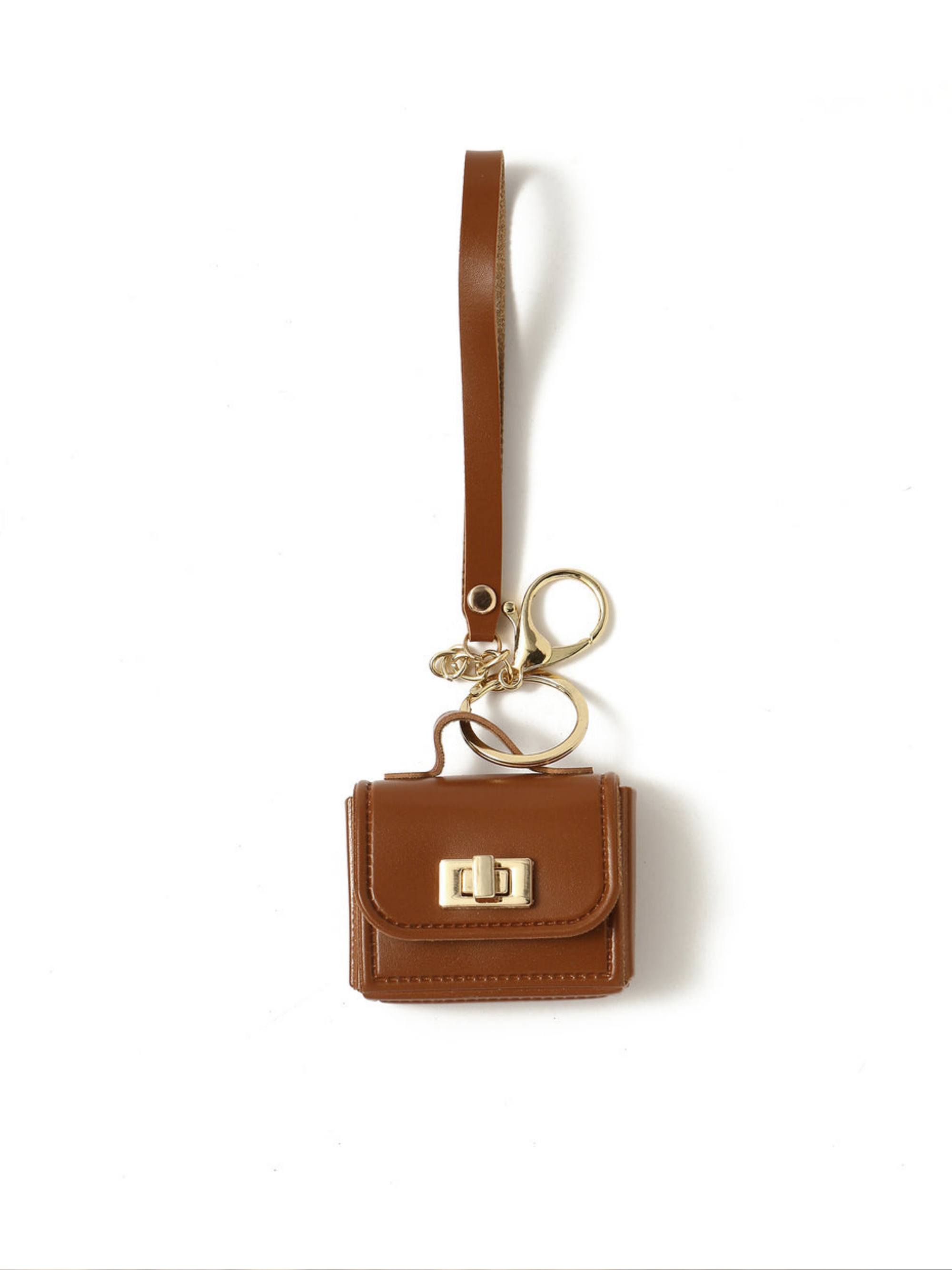 Micro Bag Charm in Brown