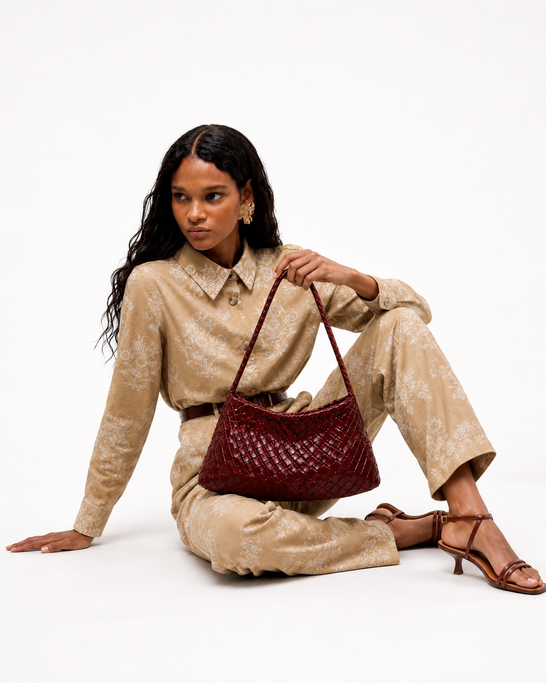 Jada Handcrafted Bag in Deep Burgundy - Idaya Luxe