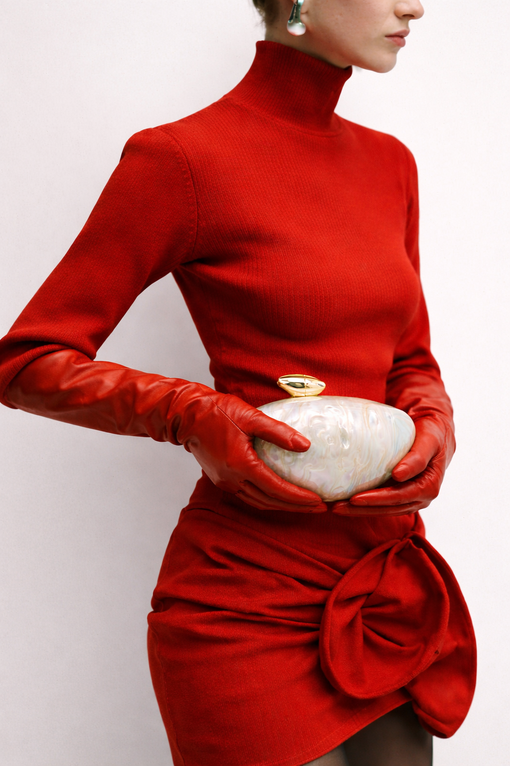 Ira Clutch Bag in White - Idaya Luxe