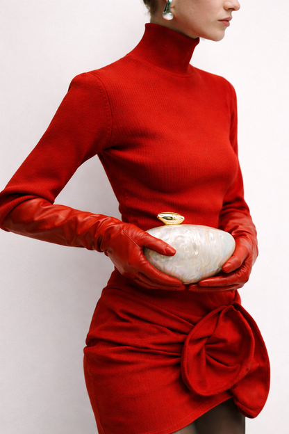 Ira Clutch Bag in White - Idaya Luxe
