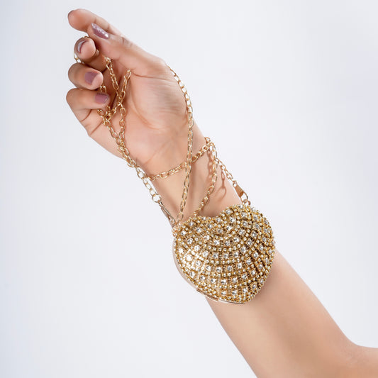 Avya Clutch Bag in Golden