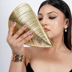 Zyra Clutch Bag in Golden - Idaya Luxe
