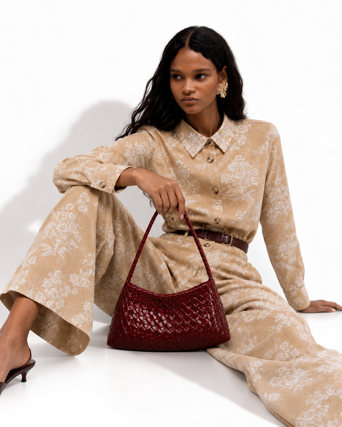 Jada Handcrafted Bag in Deep Burgundy - Idaya Luxe