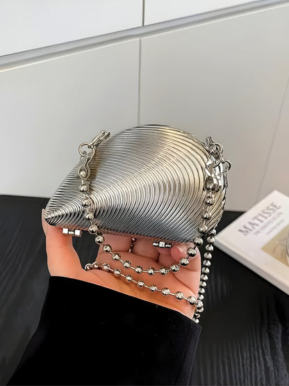 Micro Zyra Clutch in Silver