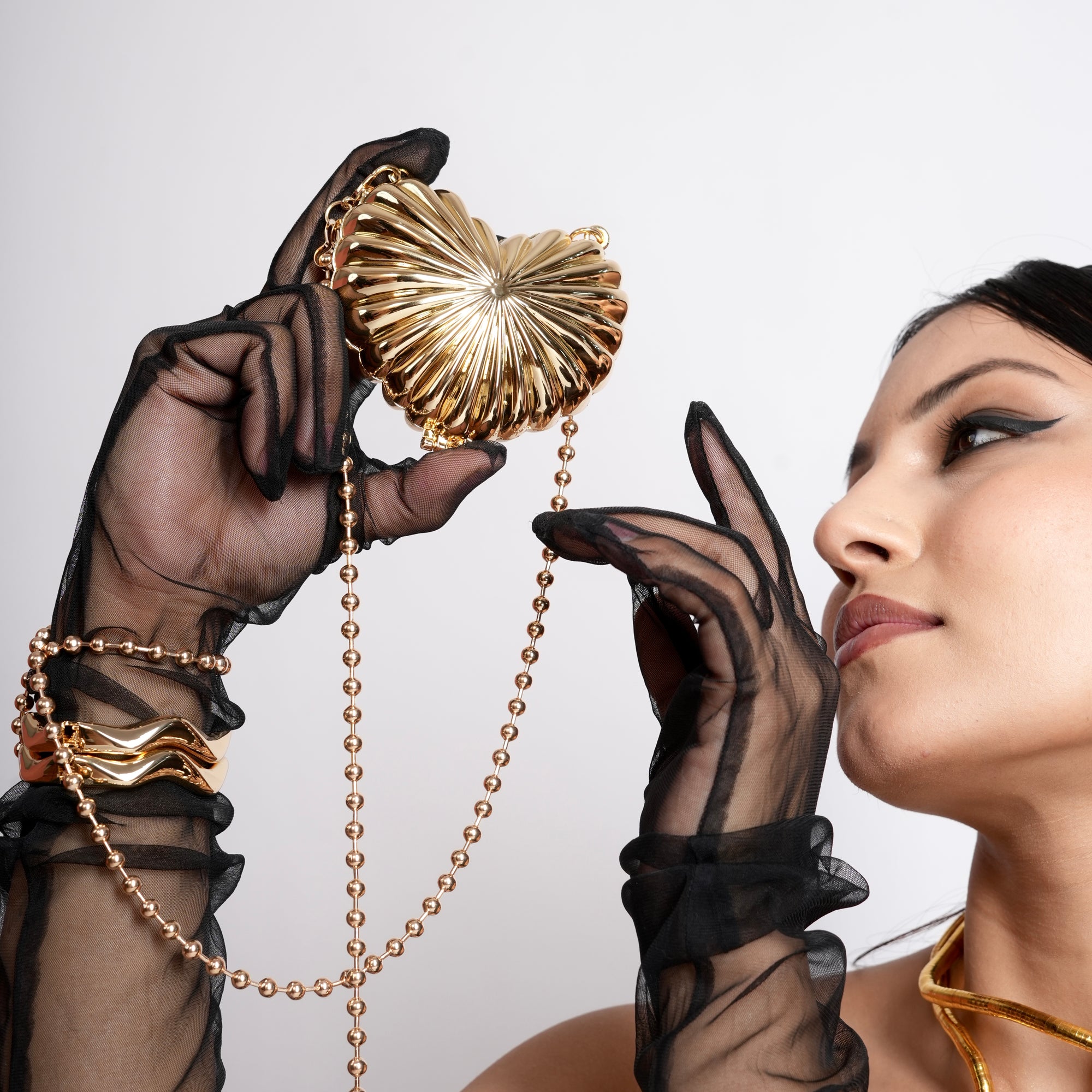 Amour Clutch in Golden - Idaya Luxe