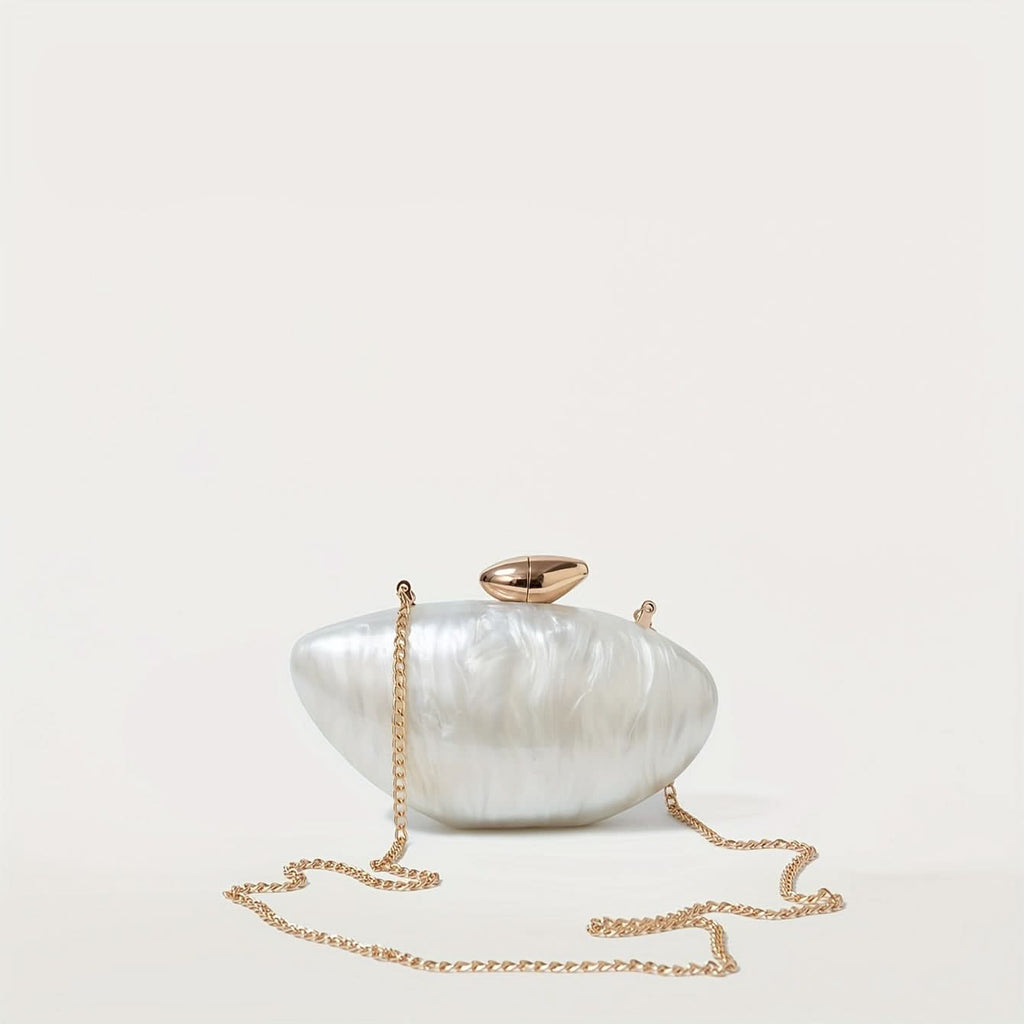 Ira Clutch Bag in White - Idaya Luxe