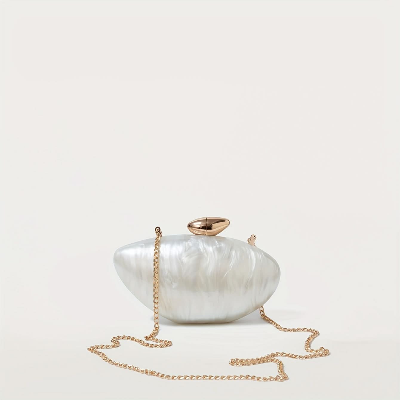 Ira Clutch Bag in White - Idaya Luxe