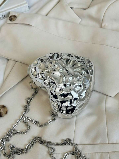 Cheri Clutch in Silver - Idaya Luxe