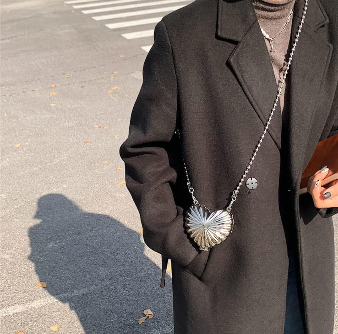 Amour Clutch in Silver