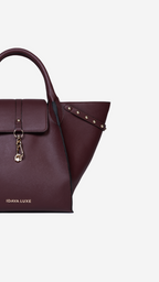 Jada Studded Bag in Cherry