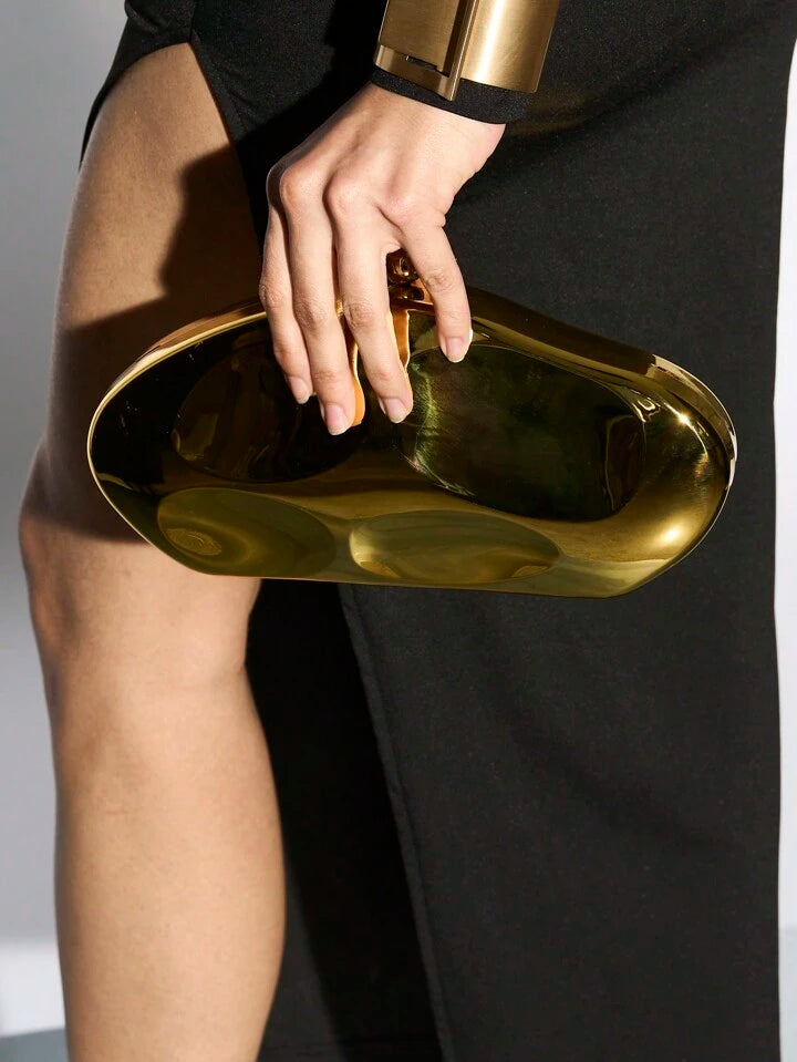 Oro Clutch Bag in Golden - Idaya Luxe