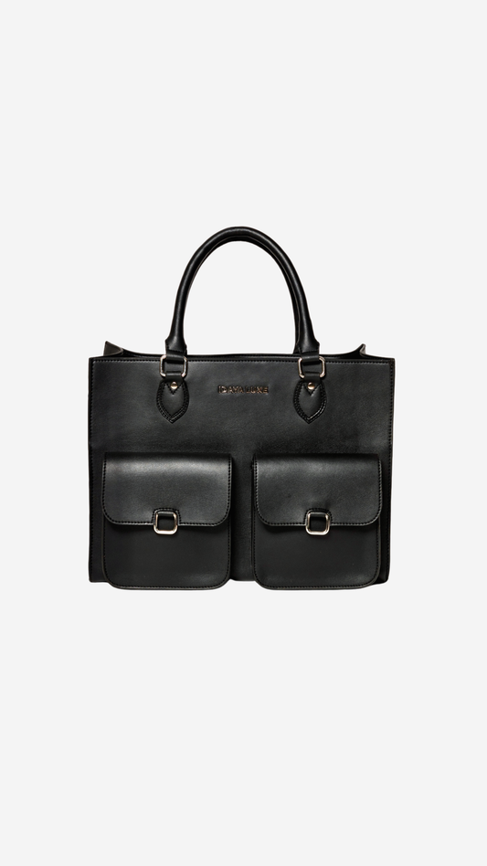 Juno Work Tote in Black - Idaya Luxe