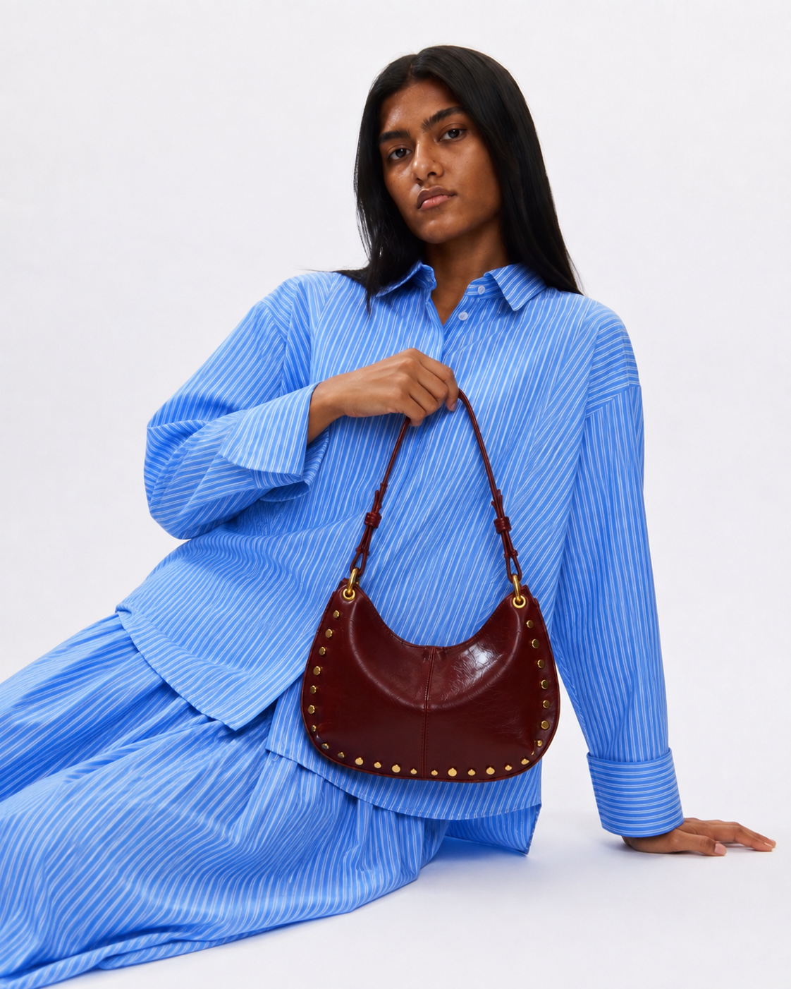 Aroka Bag in Burgundy - Idaya Luxe