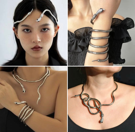 Luxe Serpent Wrap Jewellery in Silver - Idaya Luxe