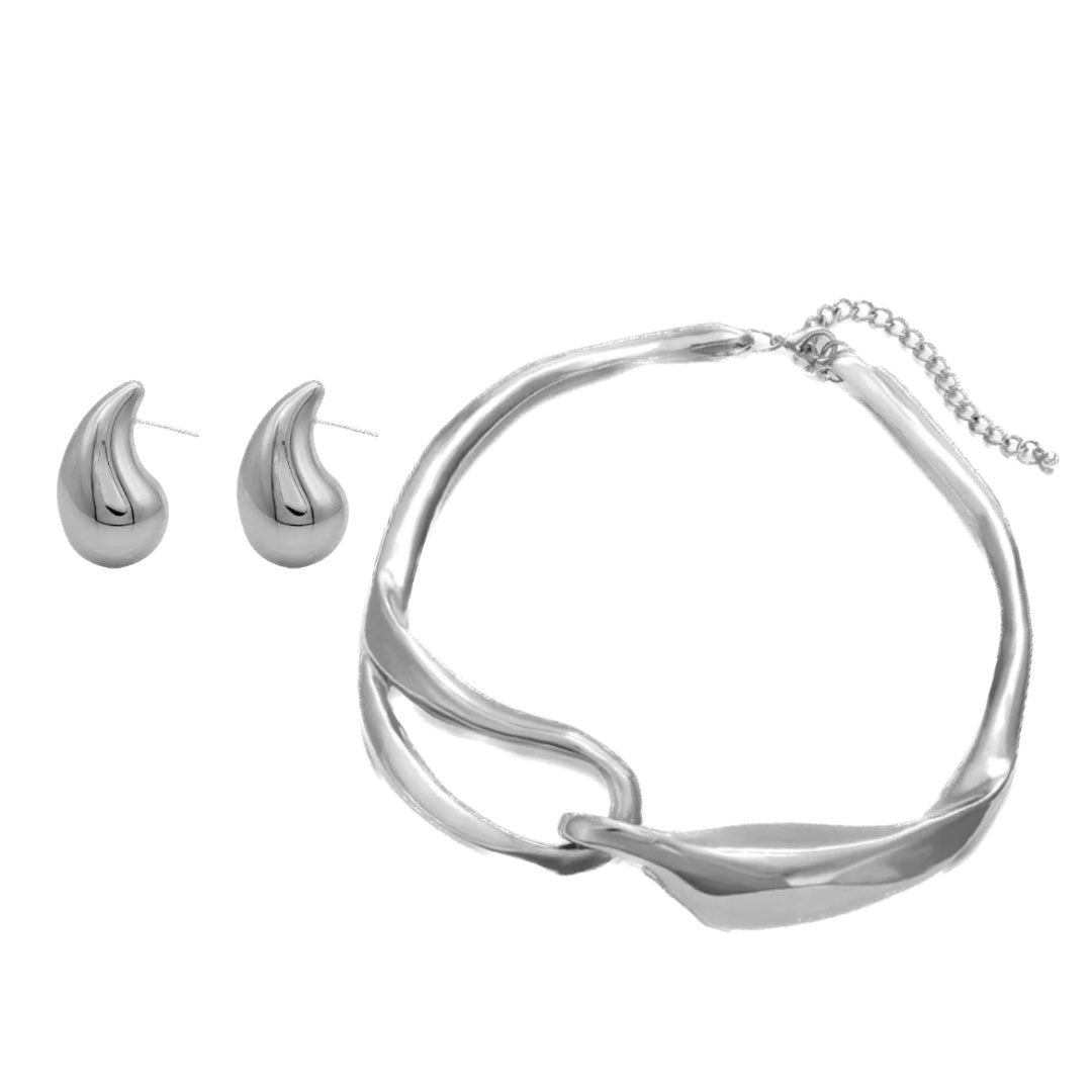 Zoro + Tear Drop Earrings (Silver) - Idaya Luxe