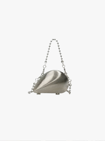 Micro Zyra Clutch in Silver