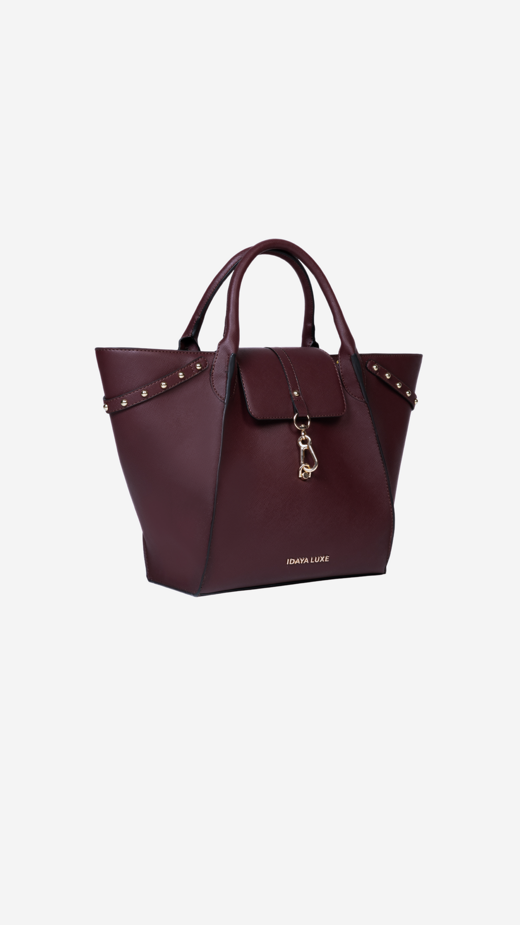 Jada Studded Bag in Cherry