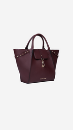 Jada Studded Bag in Cherry
