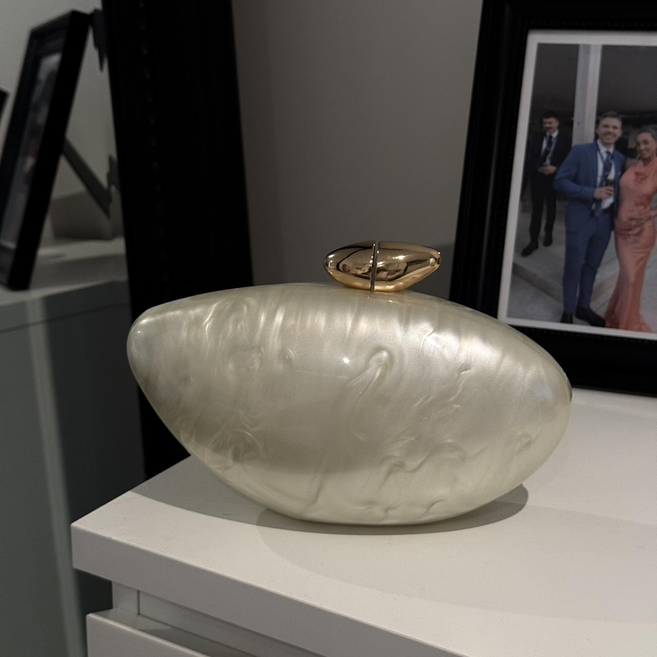 Ira Clutch Bag in White - Idaya Luxe