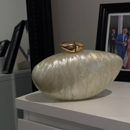 Ira Clutch Bag in White - Idaya Luxe