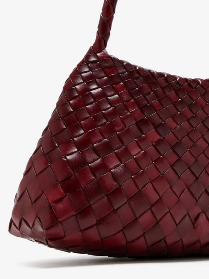 Jada Handcrafted Bag in Deep Burgundy