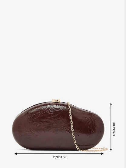 Oro Clutch Bag in Burgundy