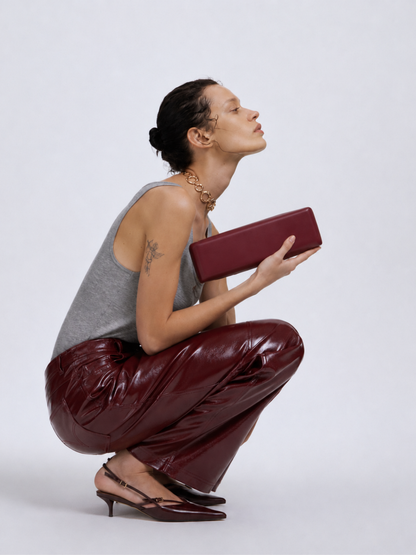 Kayra Clutch in Deep Burgundy