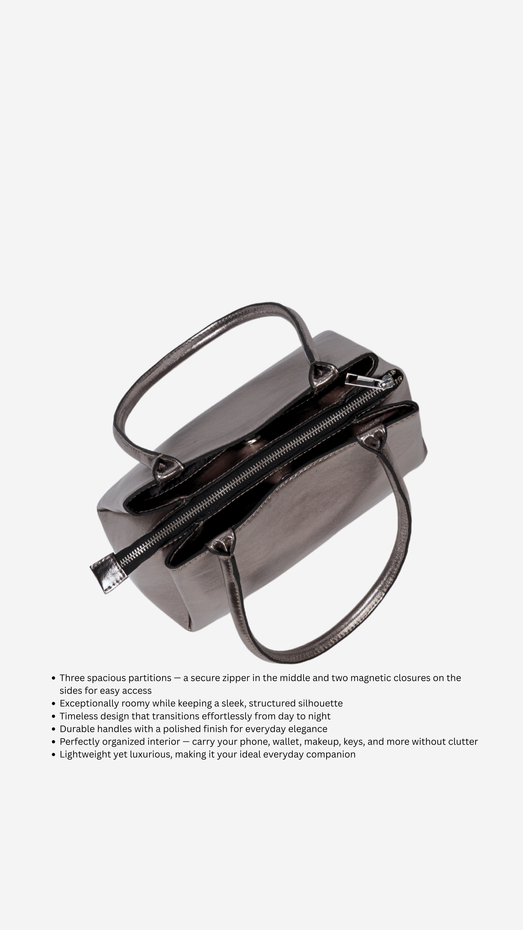 Zoro Shoulder Bag in Gunmetal