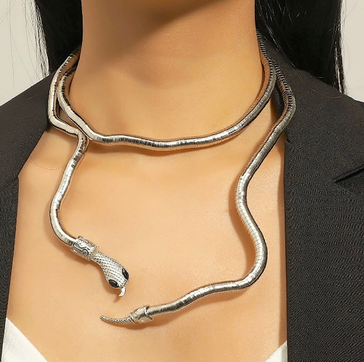 Luxe Serpent Wrap Jewellery in Silver - Idaya Luxe