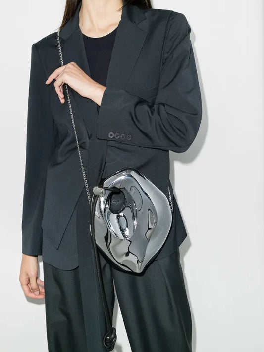 Cece Clutch Bag in Silver