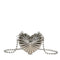 Amour Clutch in Silver