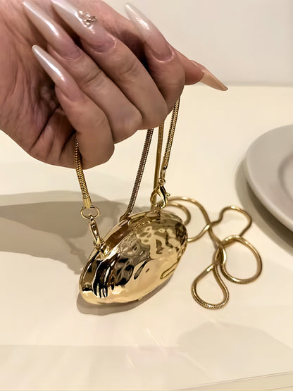 Micro Nysa Clutch in Golden