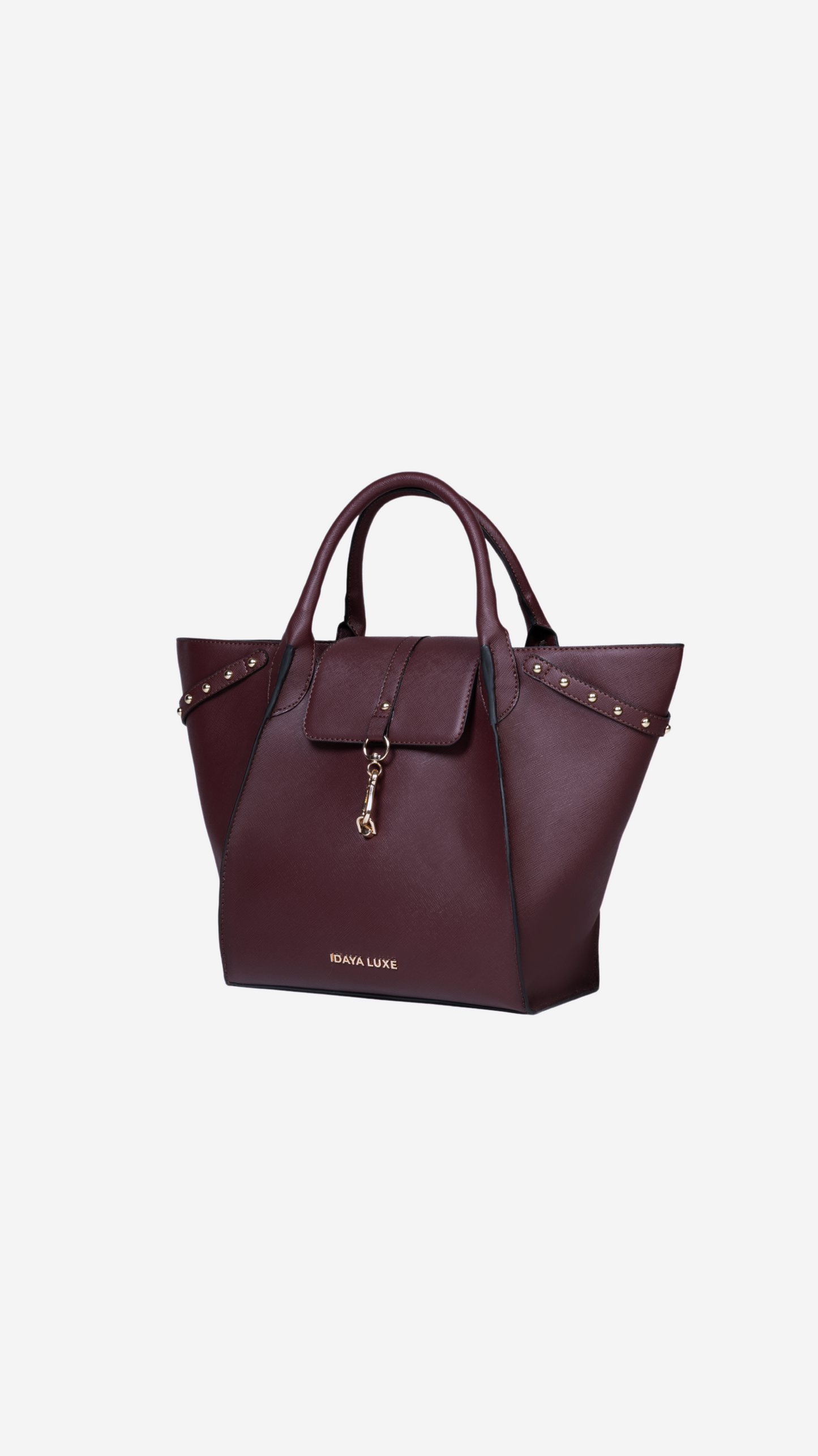 Jada Studded Bag in Cherry - Idaya Luxe